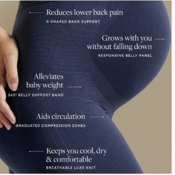 BLANQI EVERYDAY Black Maternity Belly Support Legging Women's Small High Rise - Picture 5 of 5